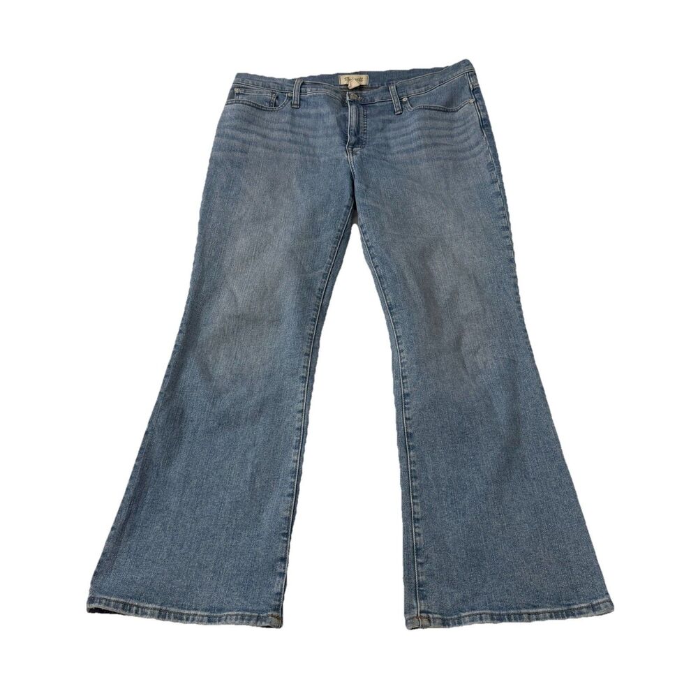 Madewell‎ Jeans Womens 32 Tall Blue Mid Rise Kick Out Flare 32T Stretch Boho